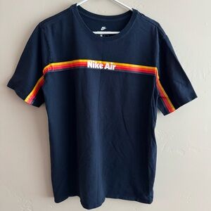 Men’s Nike Air Stripe T Shirt - Large Navy Blue